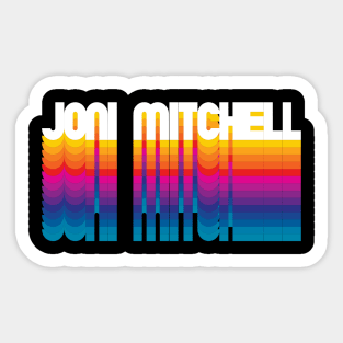 Retro Joni Proud Personalized Name Gift Retro Rainbow Style Sticker